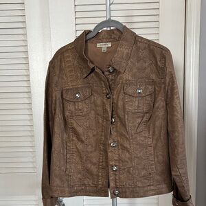 Dressbarn Brown Jean Jacket